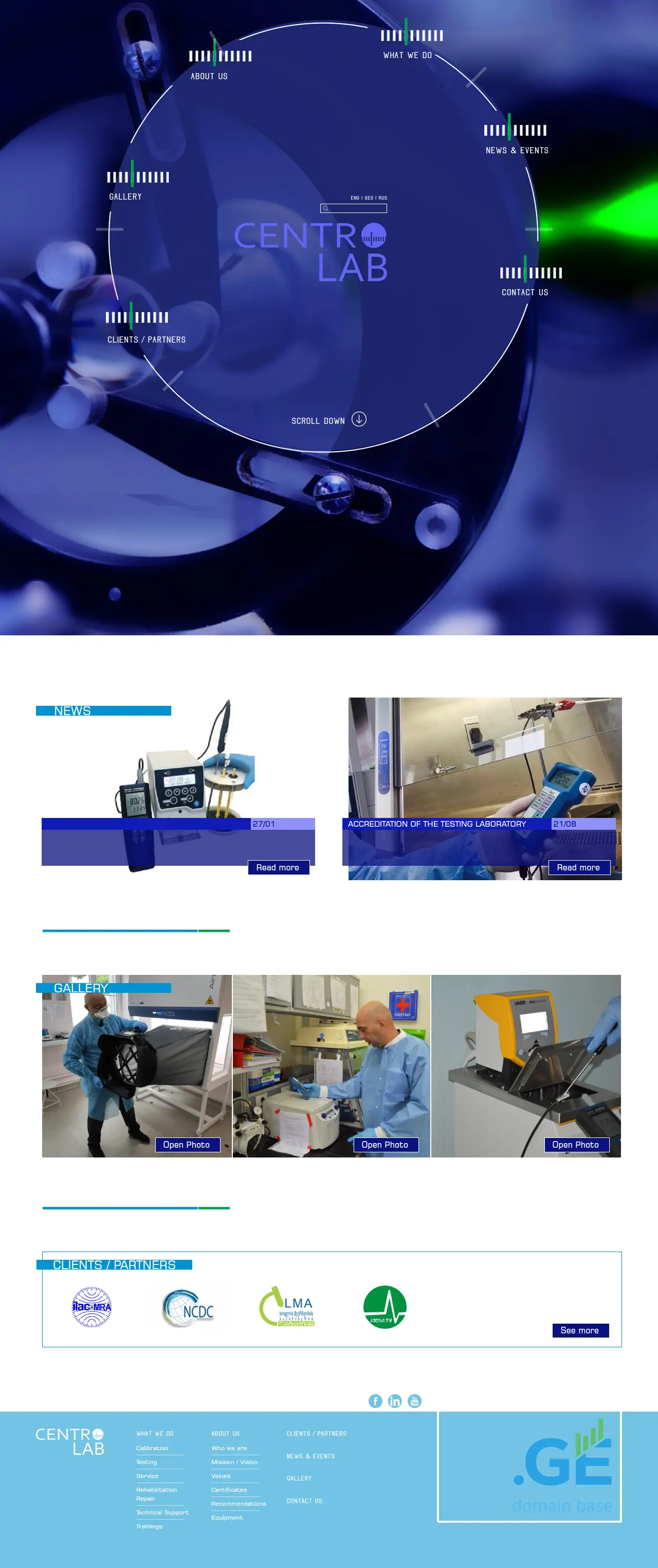 Screenshot of the site centrolab.ge