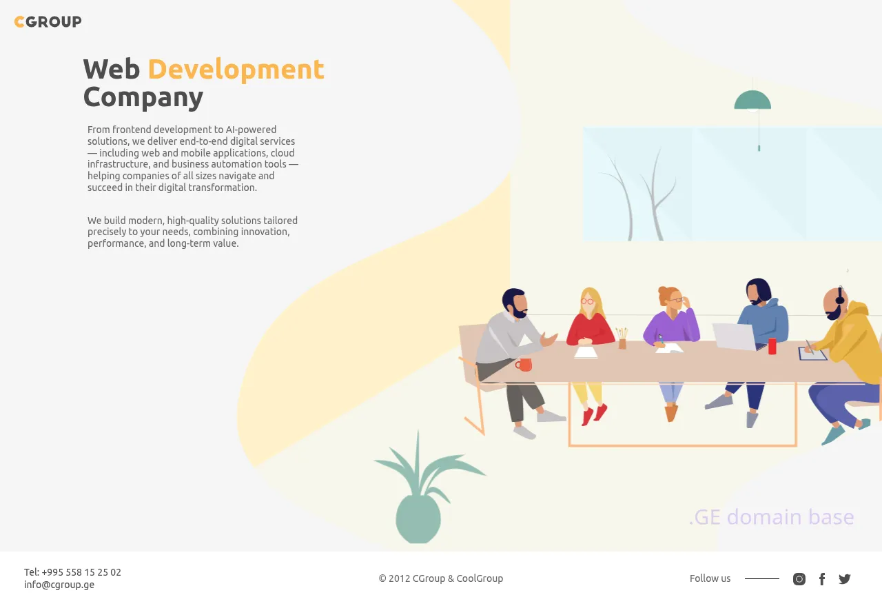 Screenshot of the site cgroup.ge