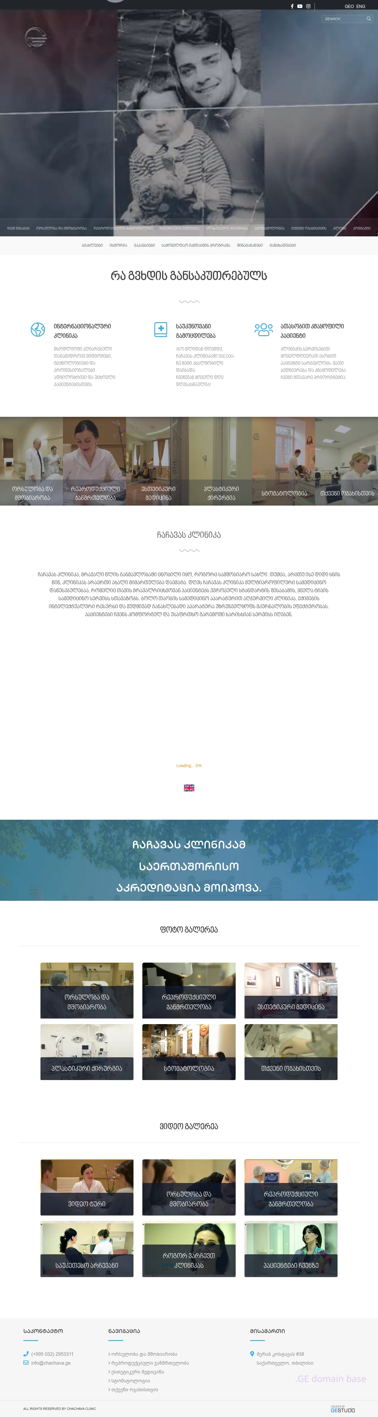 Screenshot of the site chachava.ge