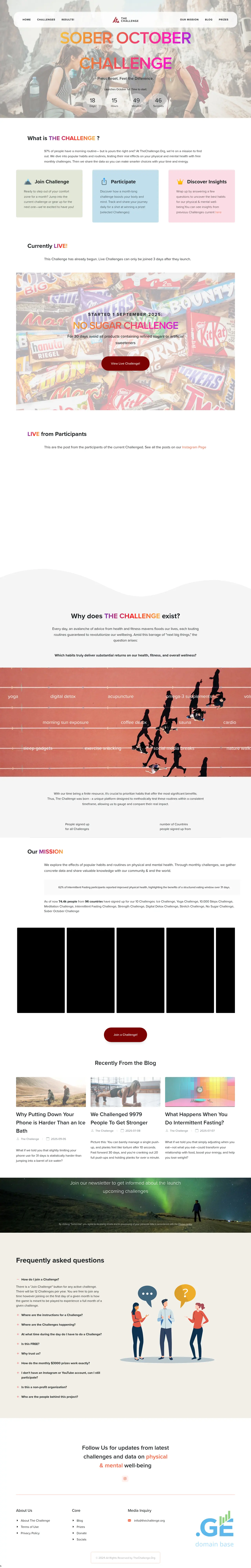 Screenshot of the site challen.ge