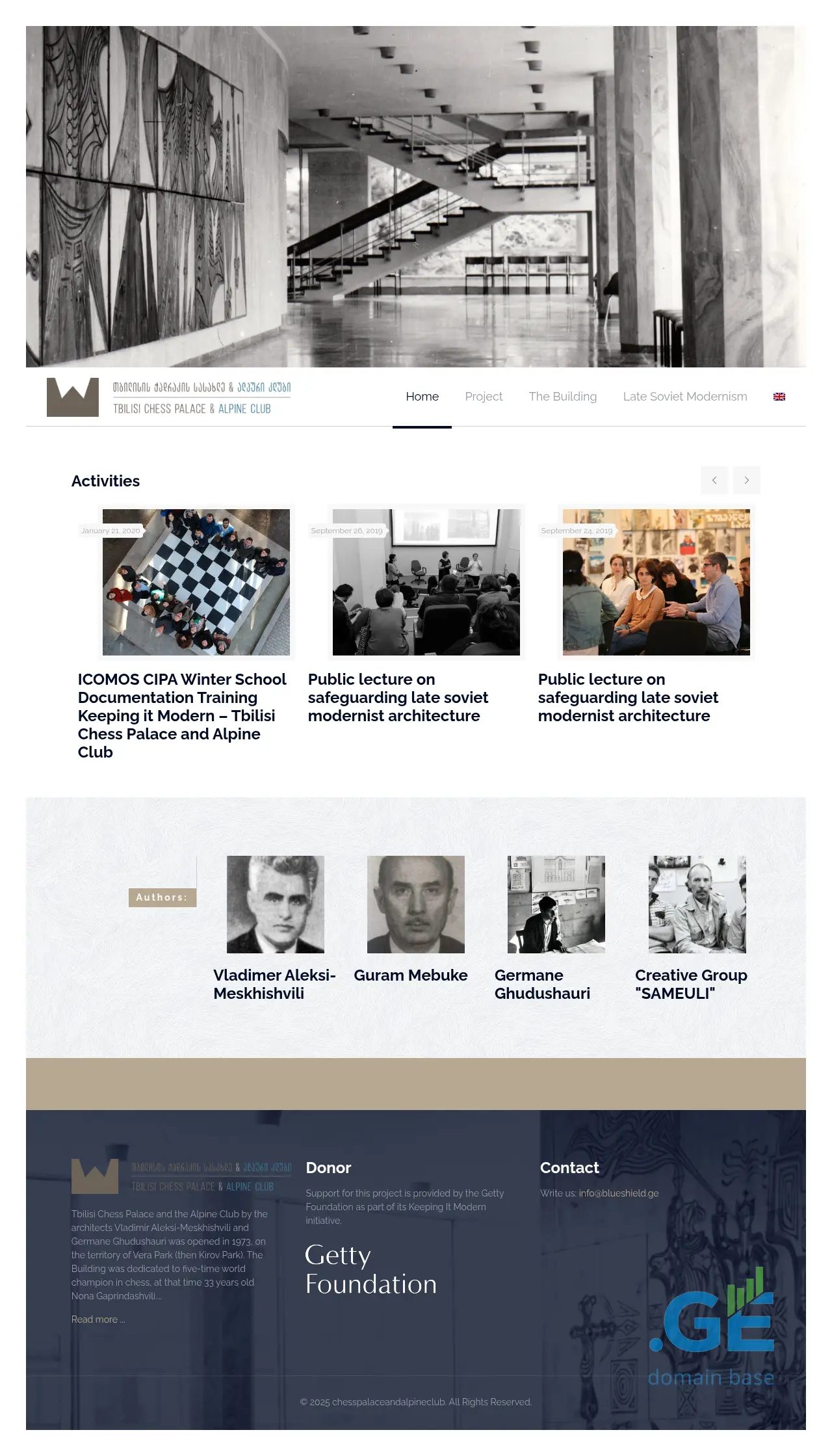 Screenshot of the site chesspalaceandalpineclub.ge