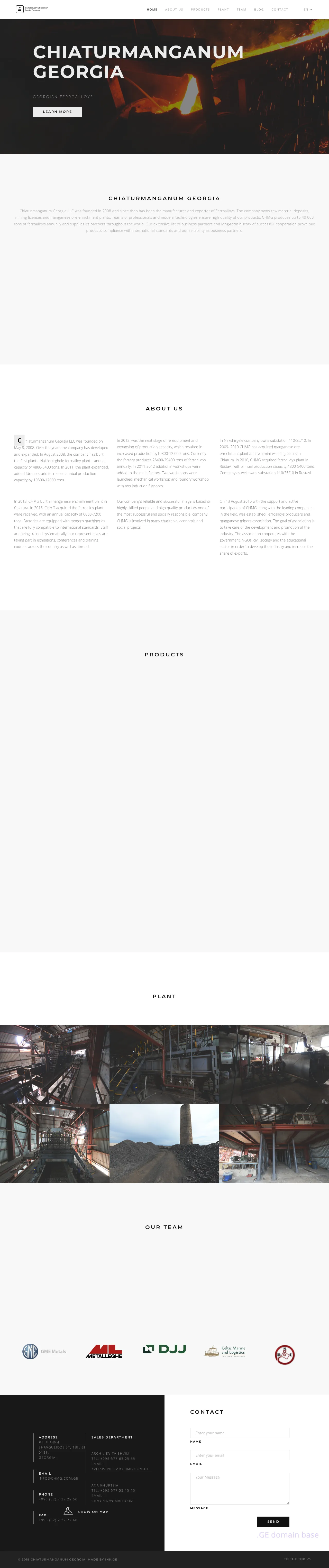 Screenshot of the site chmg.ge