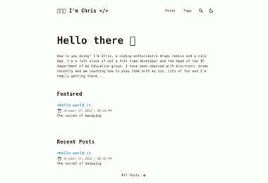 Screenshot of chris.ge