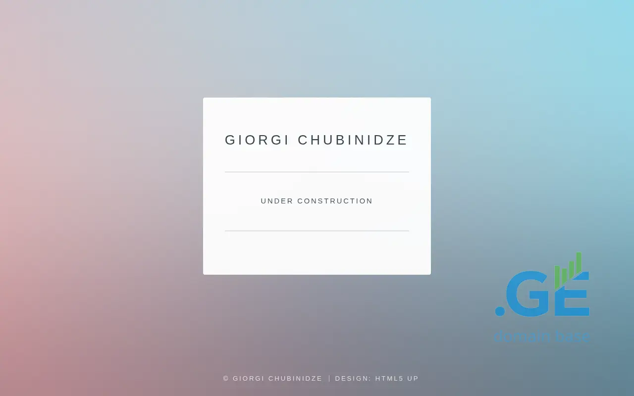 Screenshot of the site chubinidze.ge
