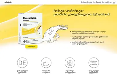 Screenshot of cinnabsin.com.ge