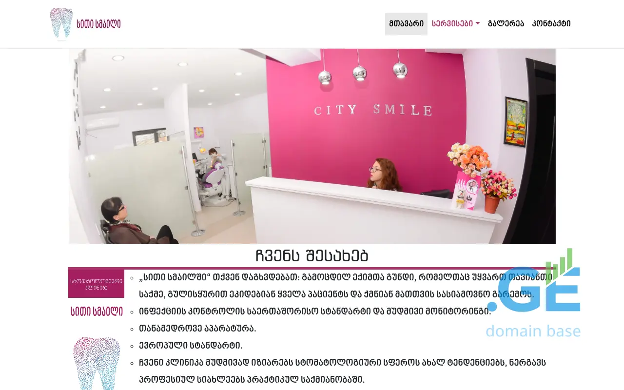 Screenshot of the site citysmile.ge