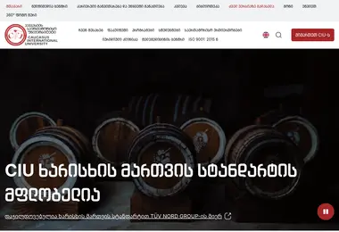 Скриншот ciu.edu.ge