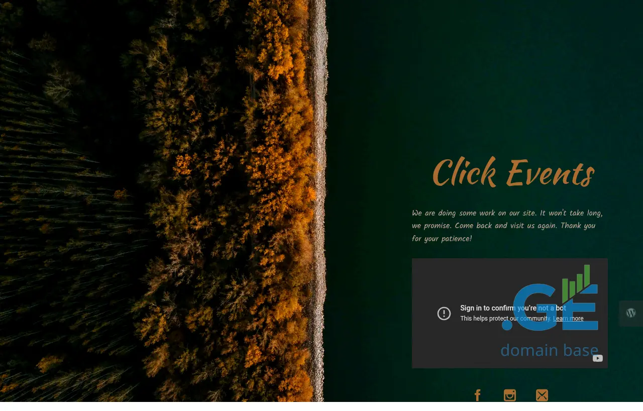 Screenshot of the site clickevents.ge