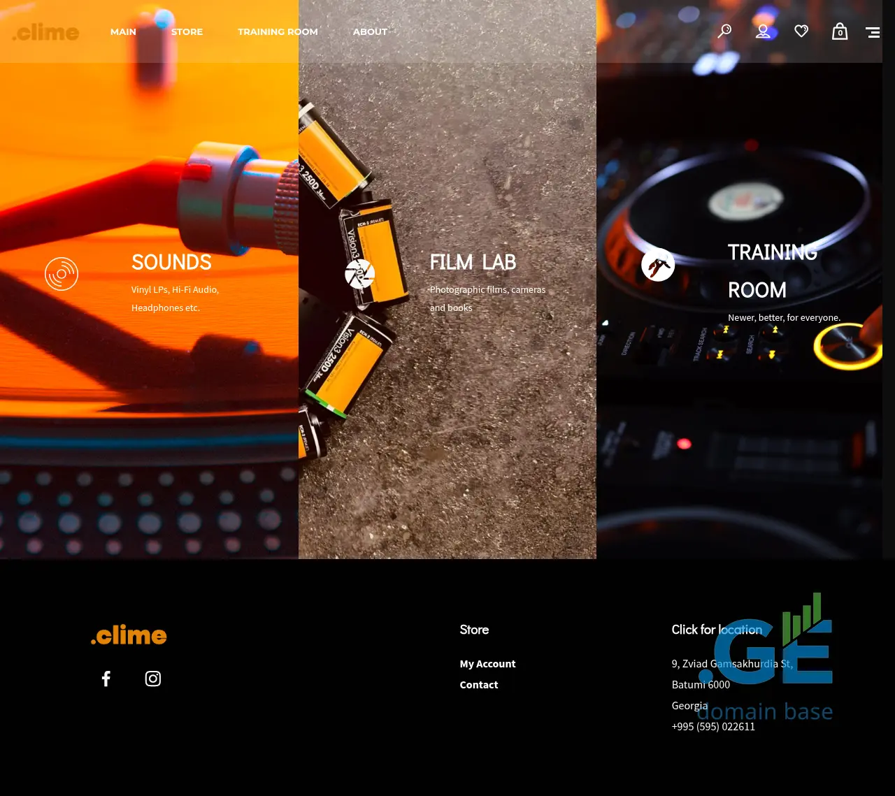 Screenshot of the site clime.ge