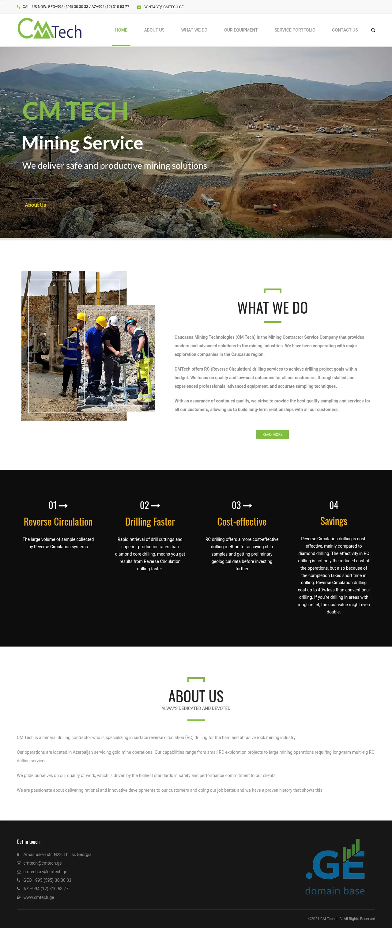 Screenshot of the site cmtech.ge
