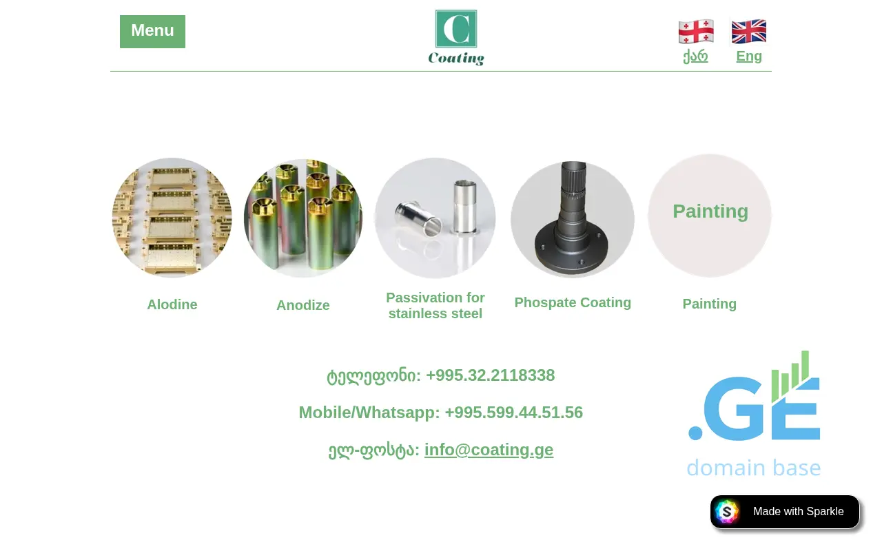 Screenshot of the site coating.ge
