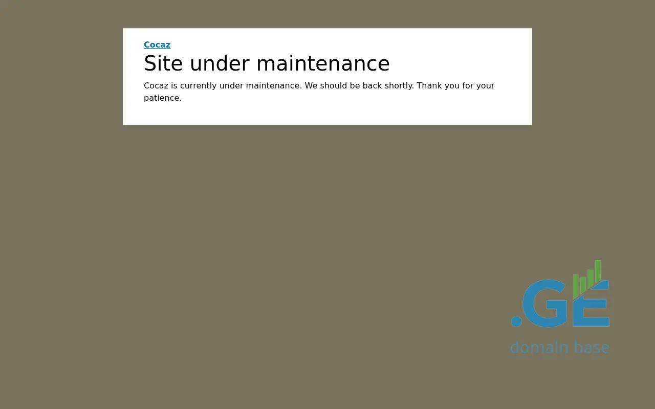 Screenshot of the site cocaz.ge