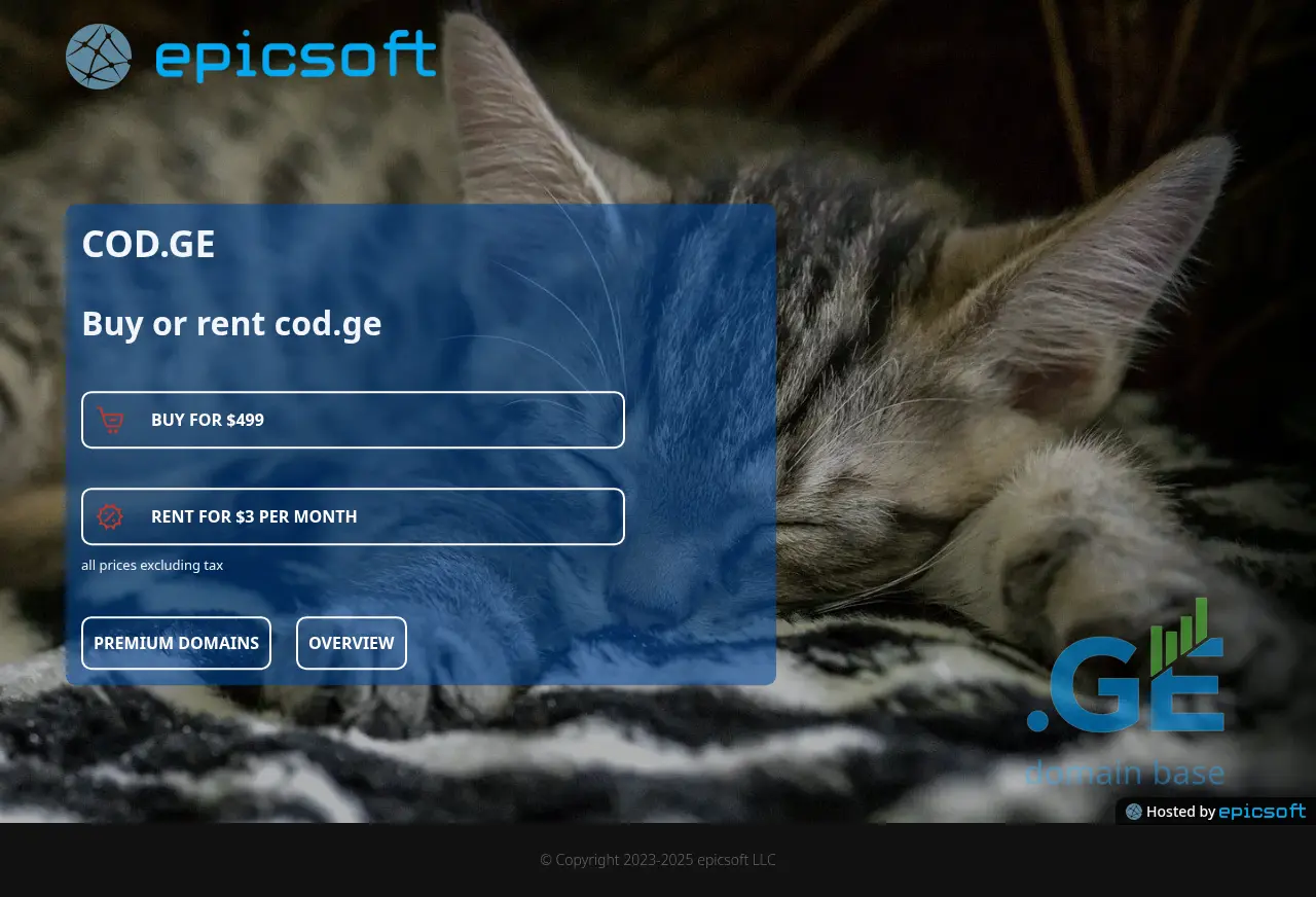 Screenshot of the site cod.ge