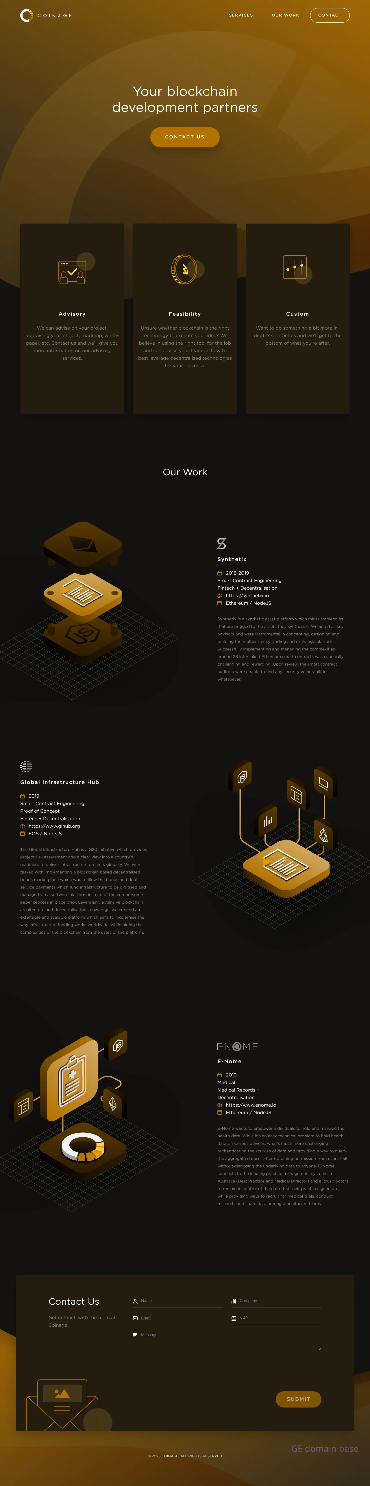 Screenshot of the site coina.ge