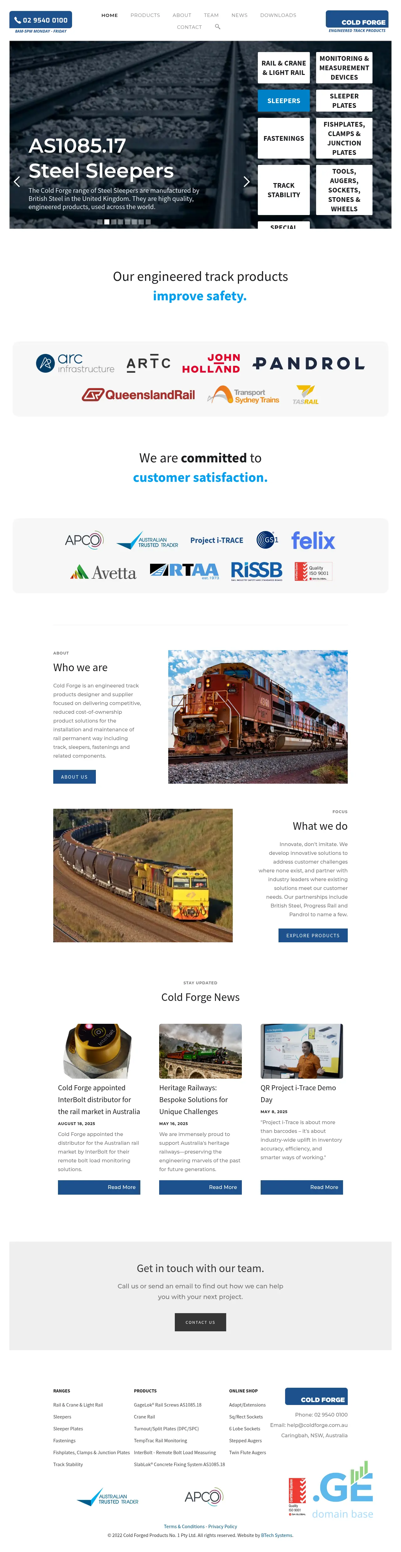 Screenshot of the site coldfor.ge