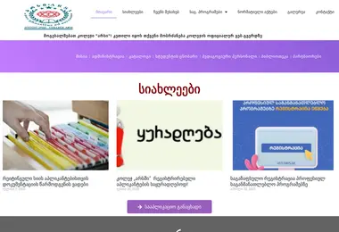 Screenshot of collegearsi.ge