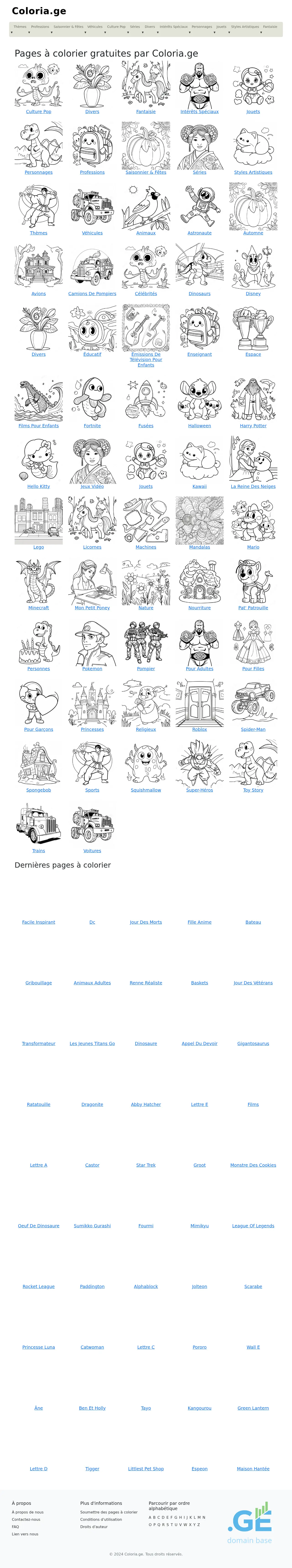 Screenshot of the site coloria.ge