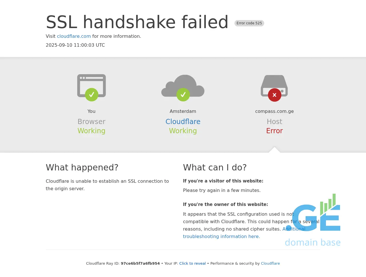 Screenshot of the site compass.com.ge