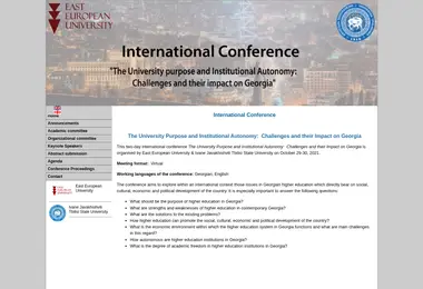 Screenshot of conference.edu.ge