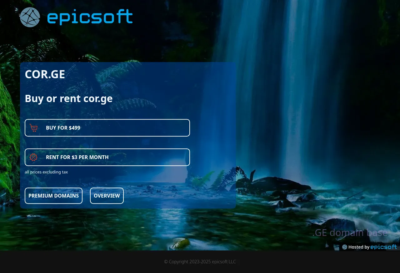 Screenshot of the site cor.ge