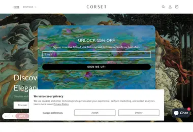 Screenshot of corset.ge