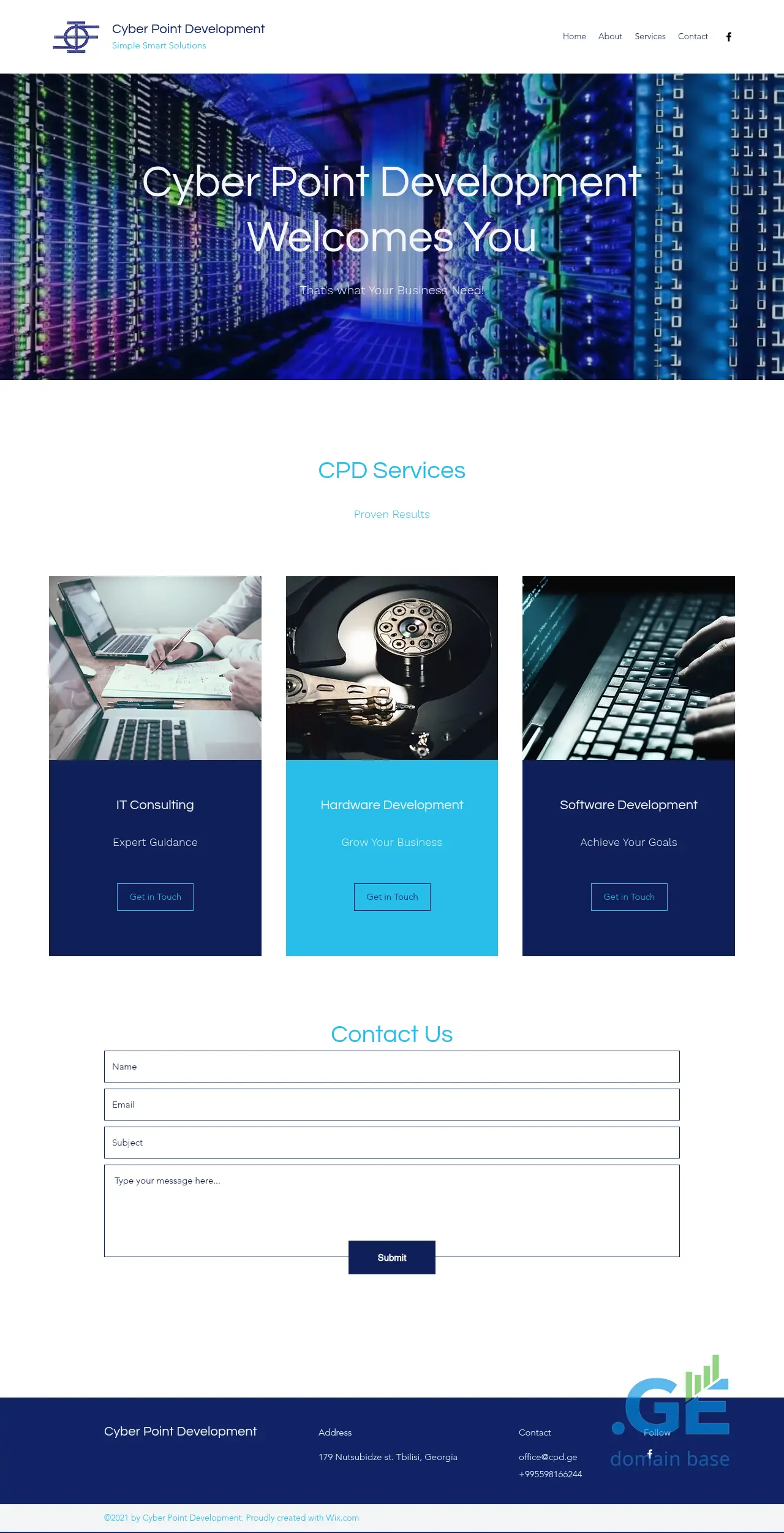 Screenshot of the site cpd.ge