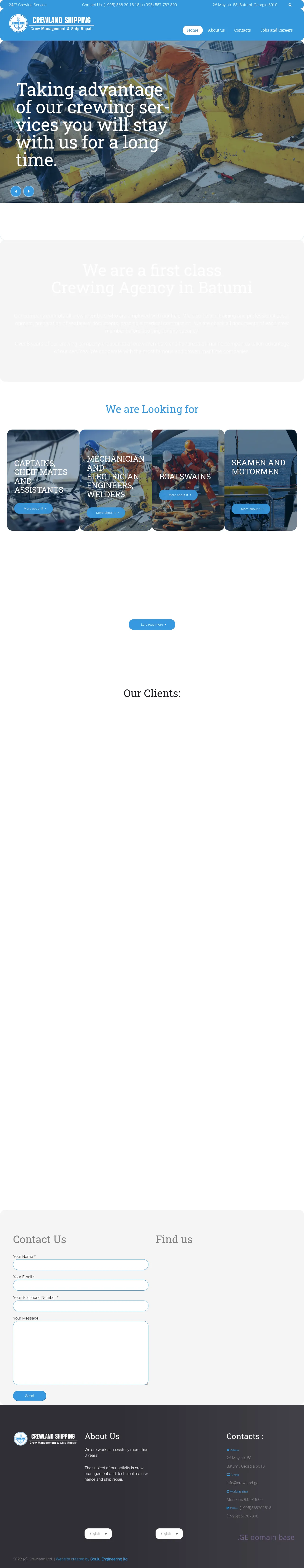 Screenshot of the site crewland.ge