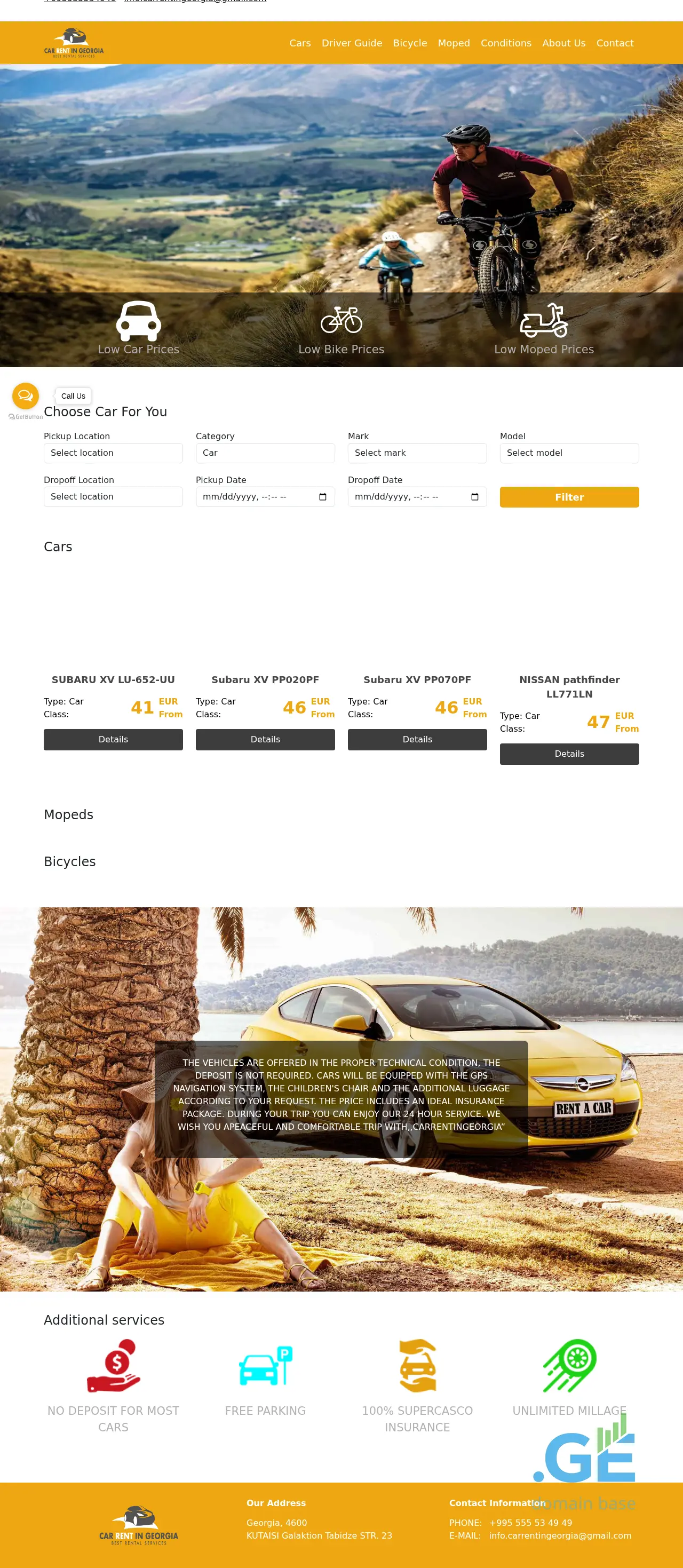 Screenshot of the site crg.ge