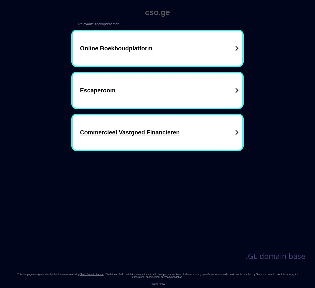 Screenshot of the site cso.ge