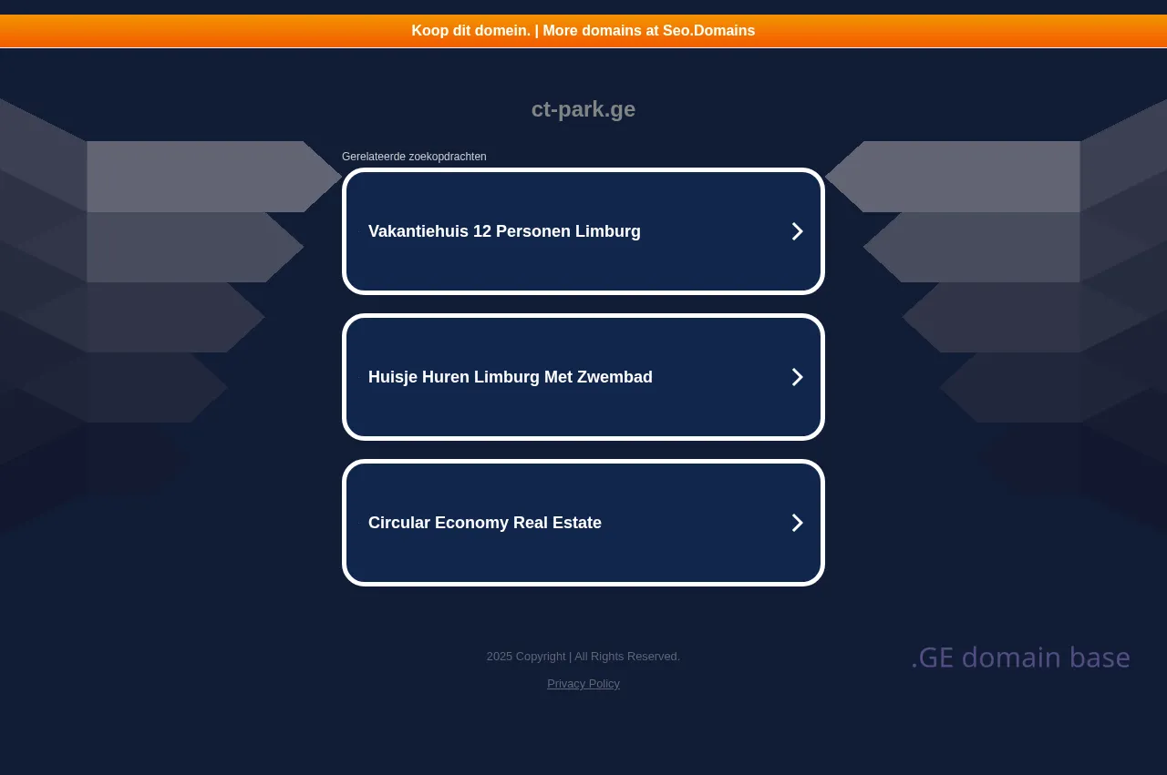Screenshot of the site ct-park.ge