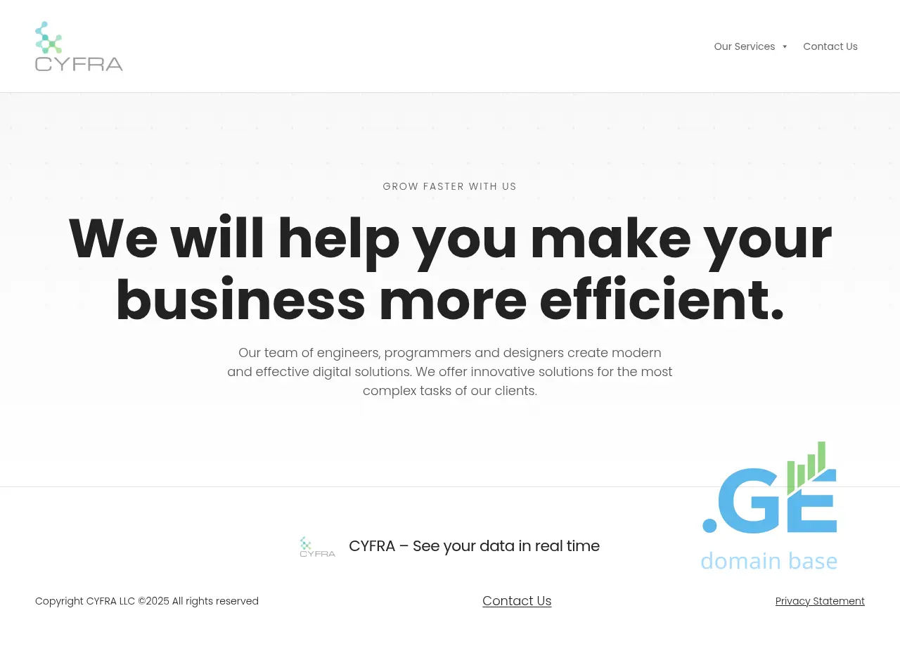 Screenshot of the site cyfra.ge