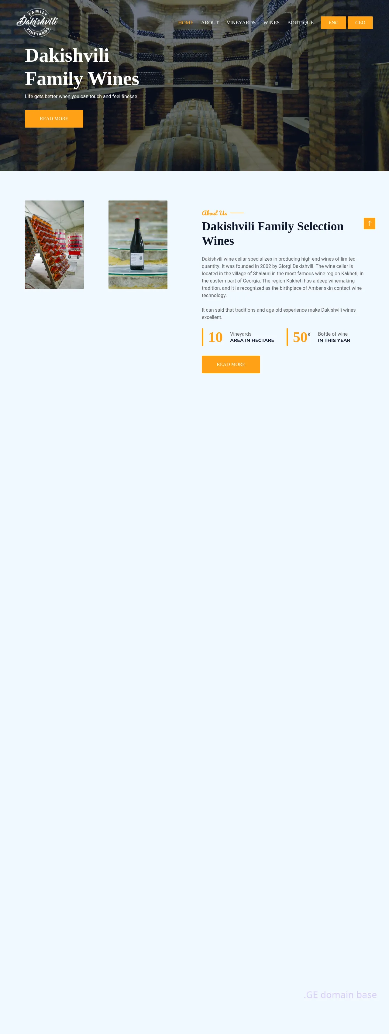 Screenshot of the site dakishvili.ge