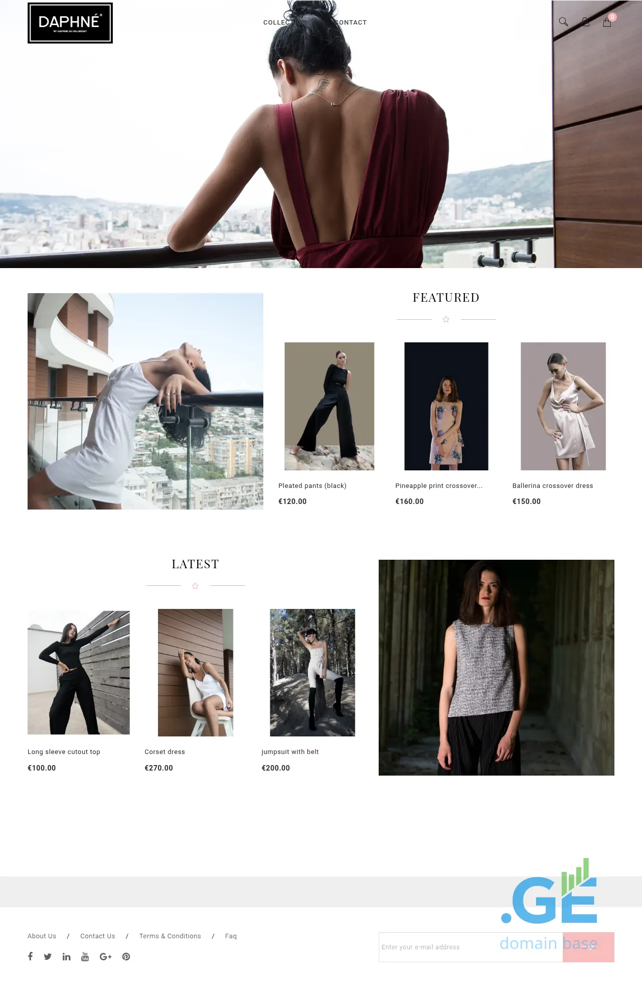 Screenshot of the site daphne.ge