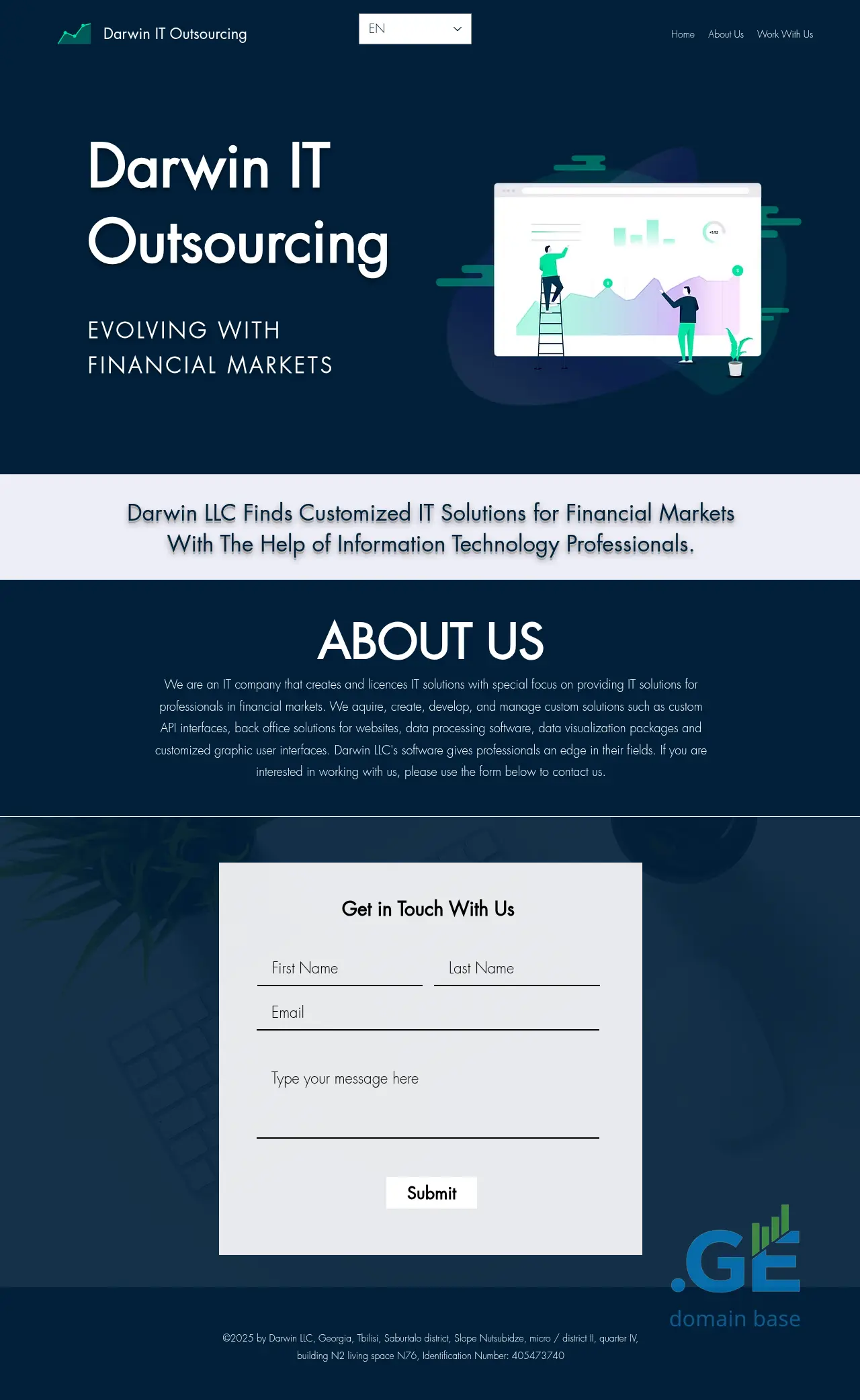 Screenshot of the site darwin.ge