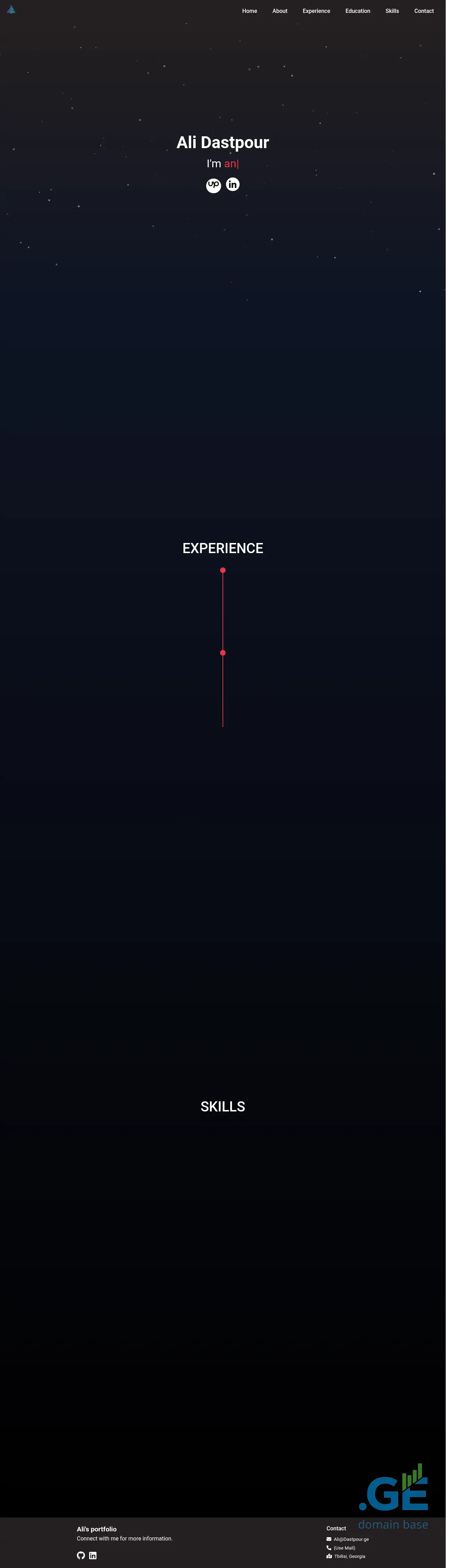 Screenshot of the site dastpour.ge