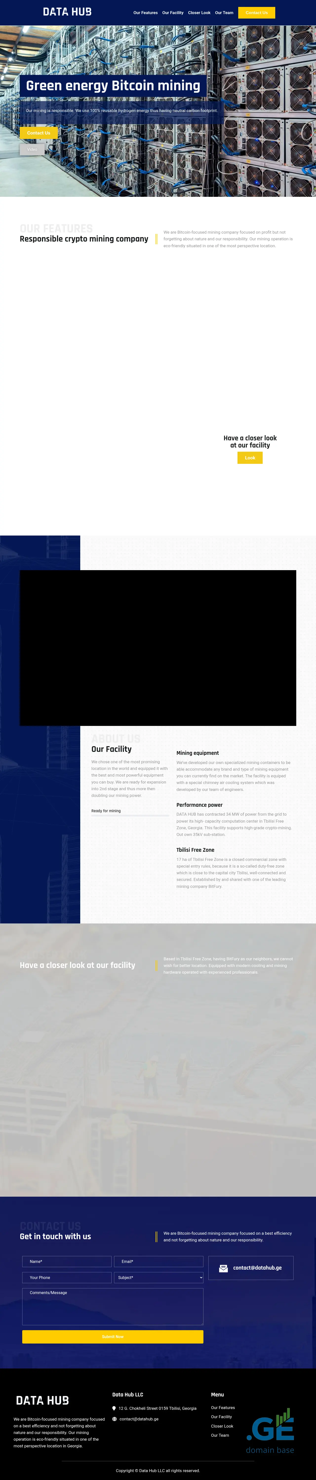 Screenshot of the site datahub.ge