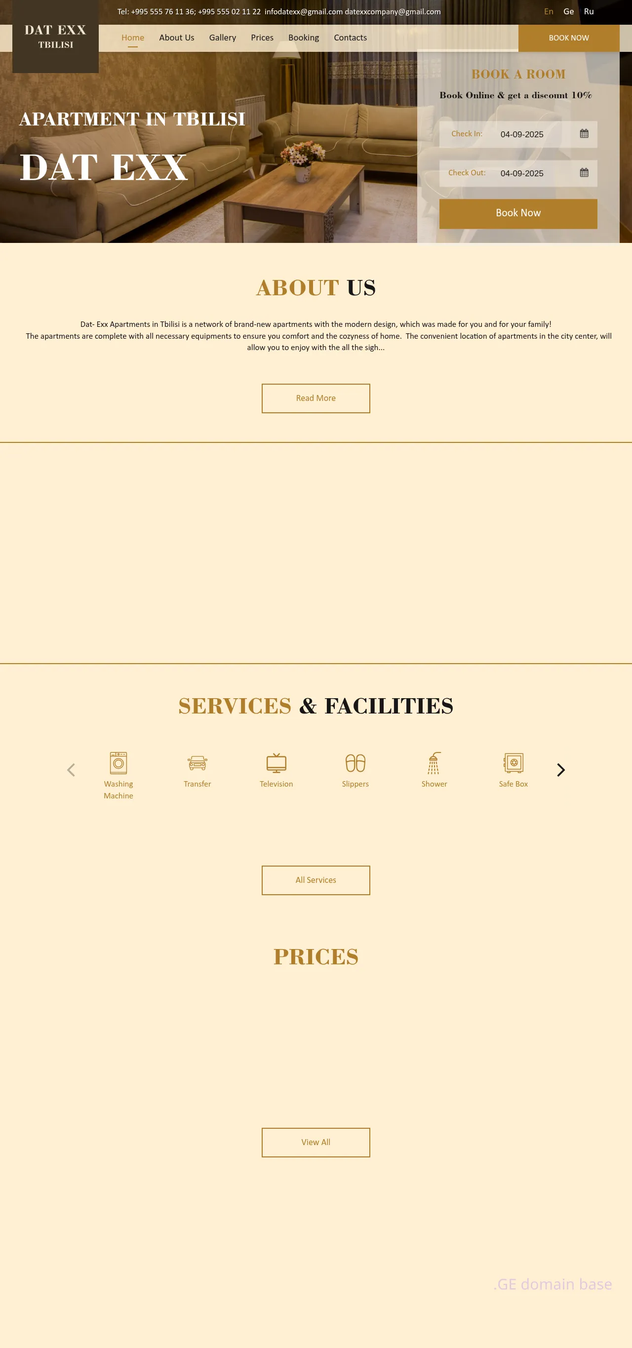 Screenshot of the site datexx.ge
