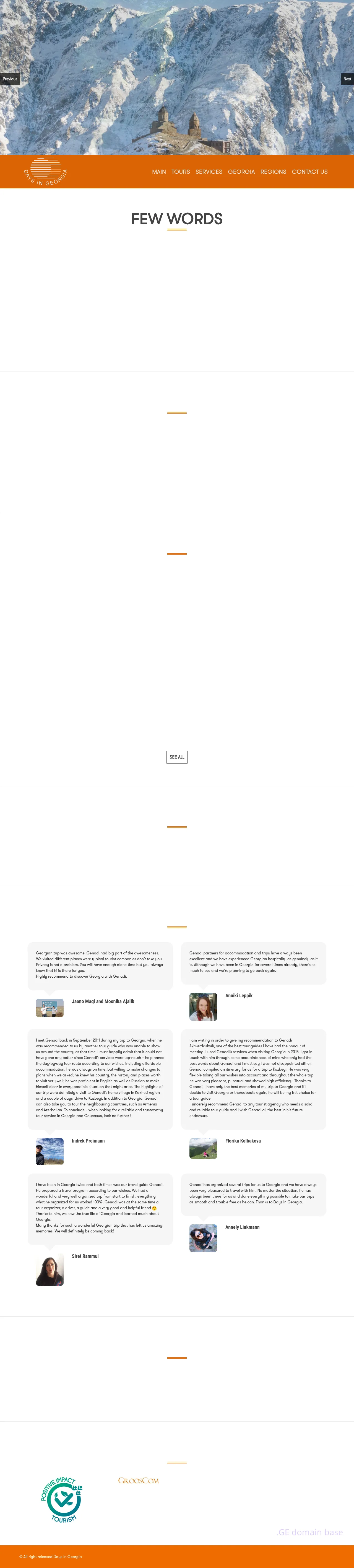 Screenshot of the site daysingeorgia.ge