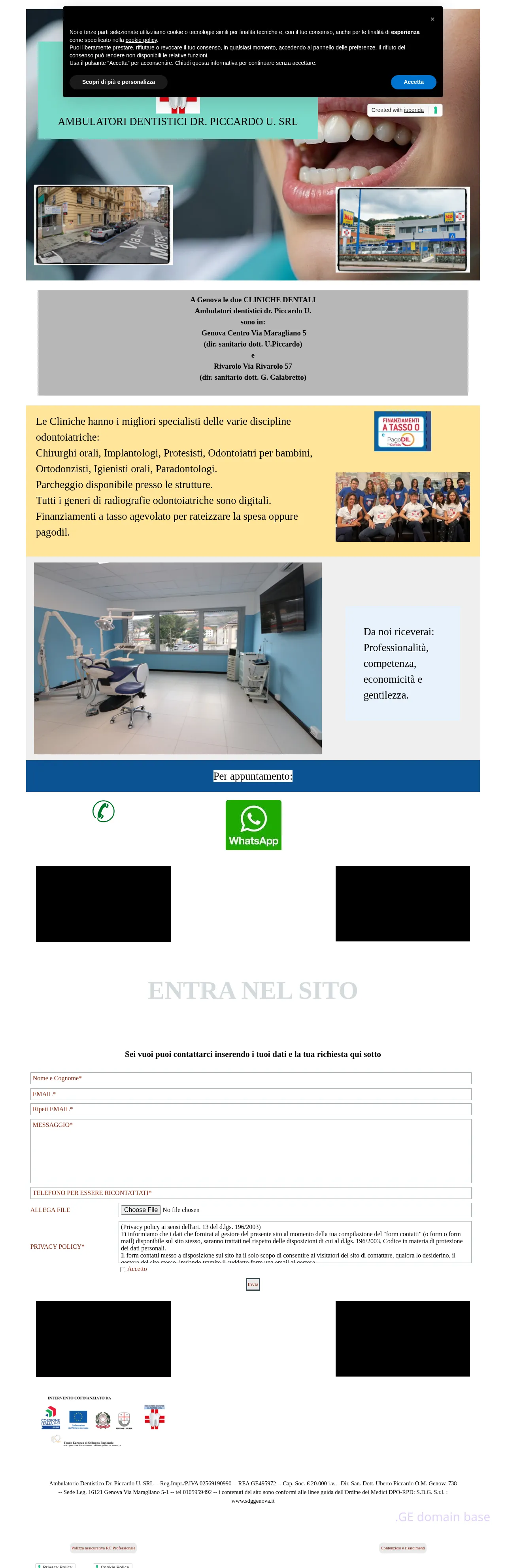 Screenshot of the site dentista.ge