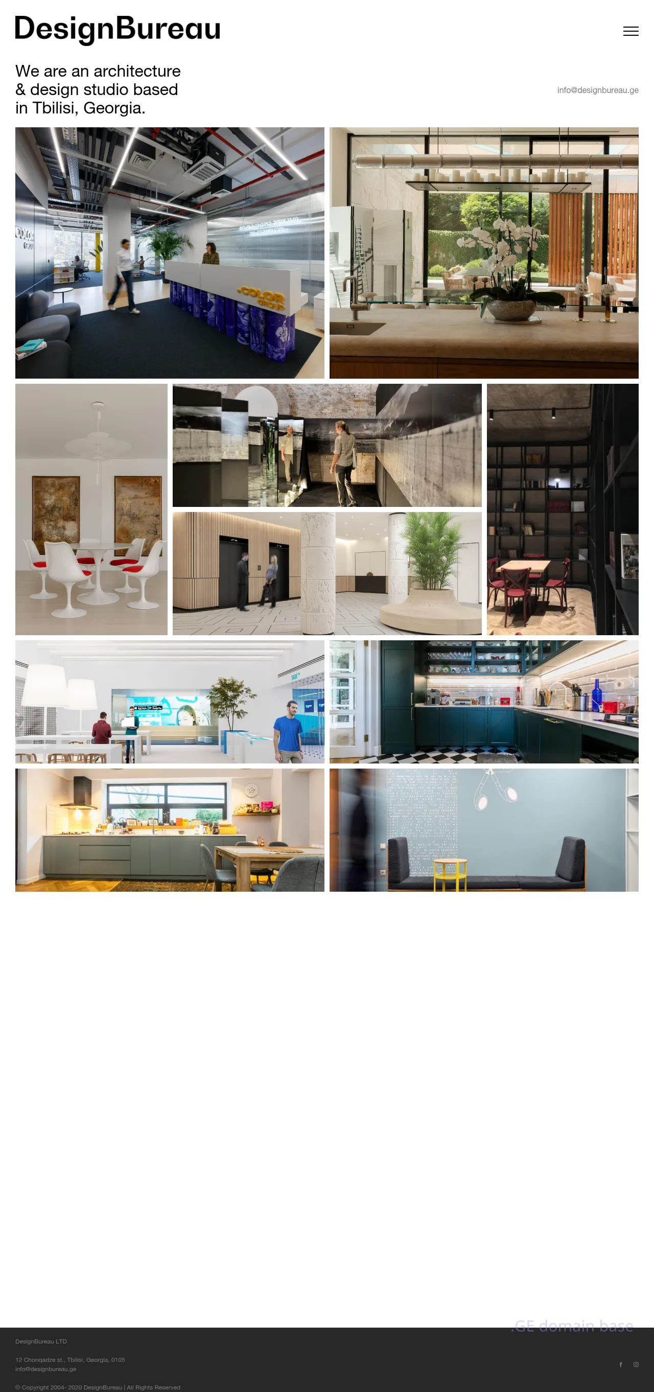 Screenshot of the site designbureau.ge