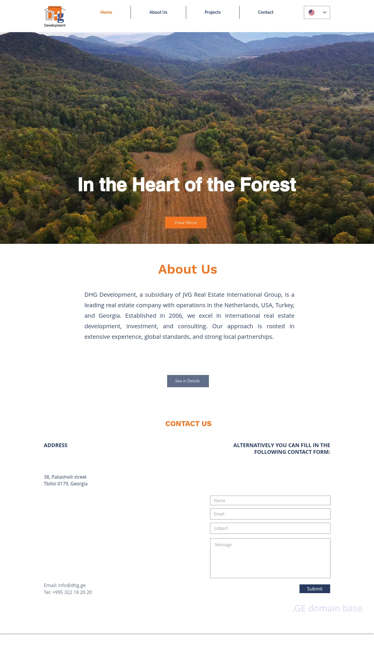 Screenshot of the site dhg.ge