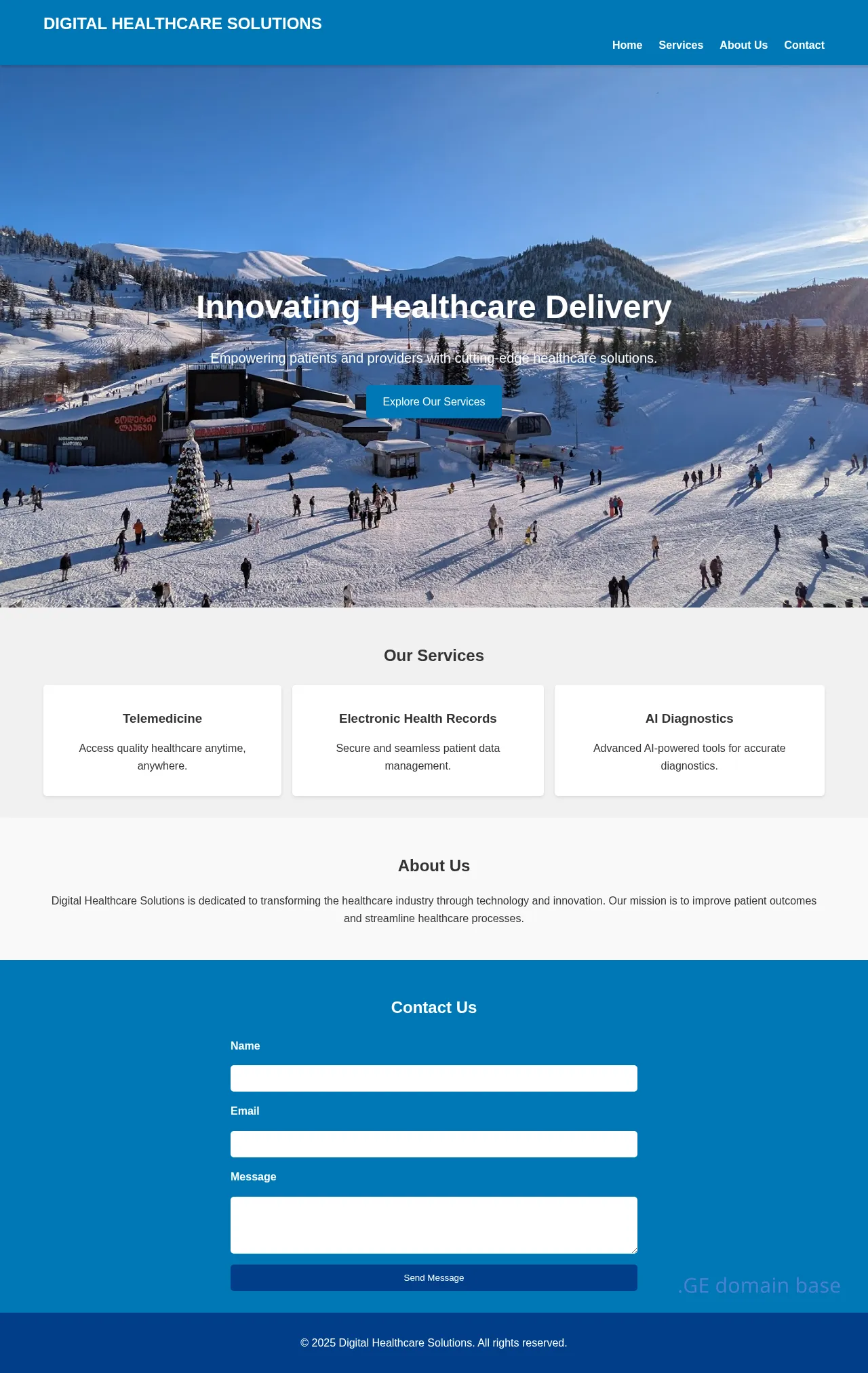 Screenshot of the site dhs.ge