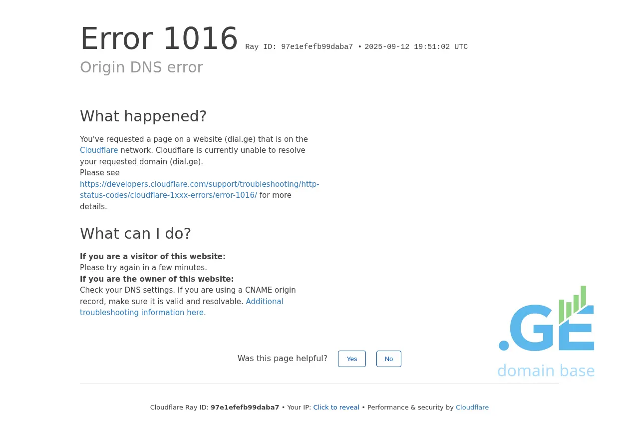 Screenshot of the site dial.ge
