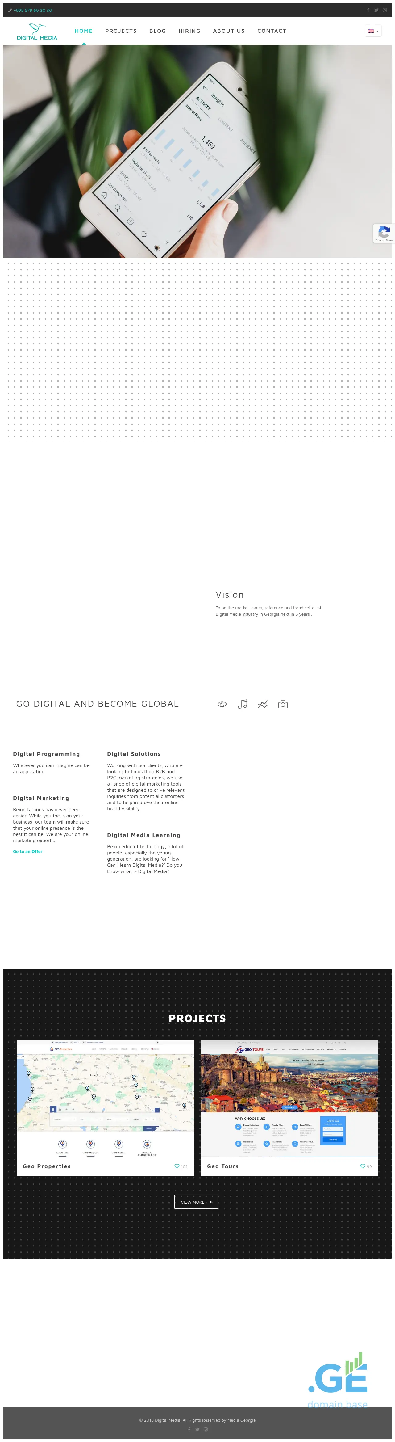 Screenshot of the site digitalmedia.ge