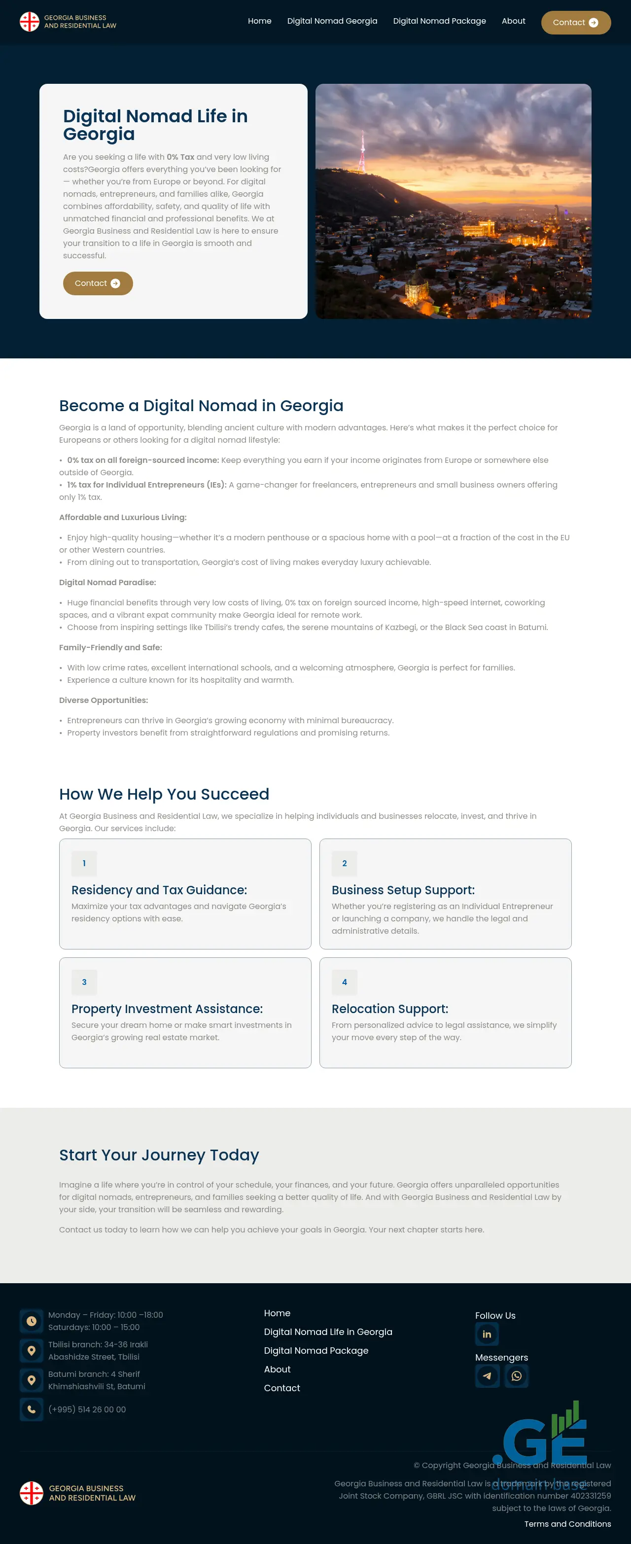 Screenshot of the site digitalnomad.ge
