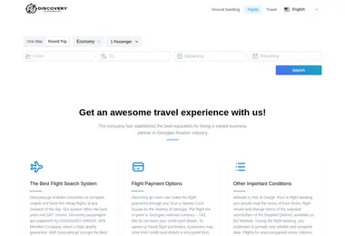 Screenshot of discovery.ge