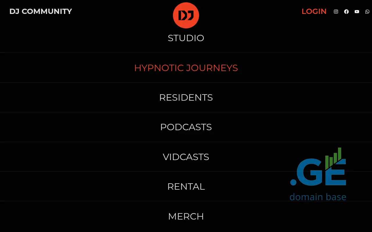 Screenshot of the site djcommunity.ge