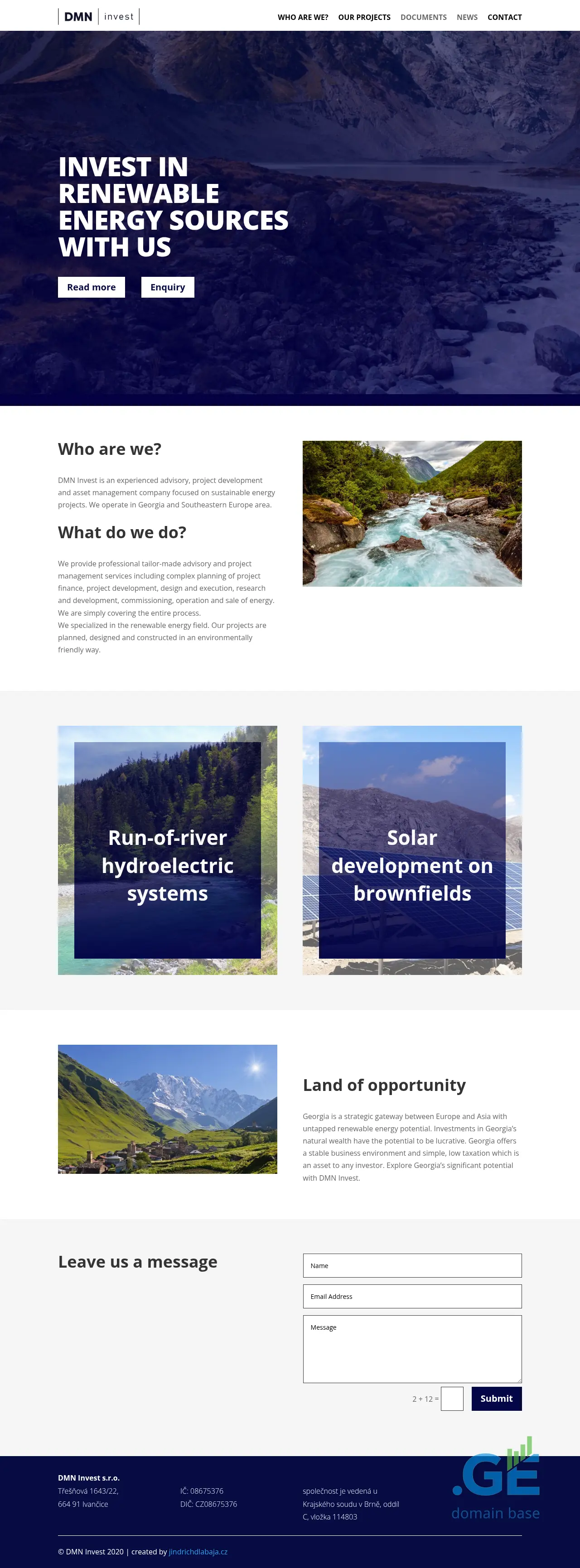 Screenshot of the site dmn.ge