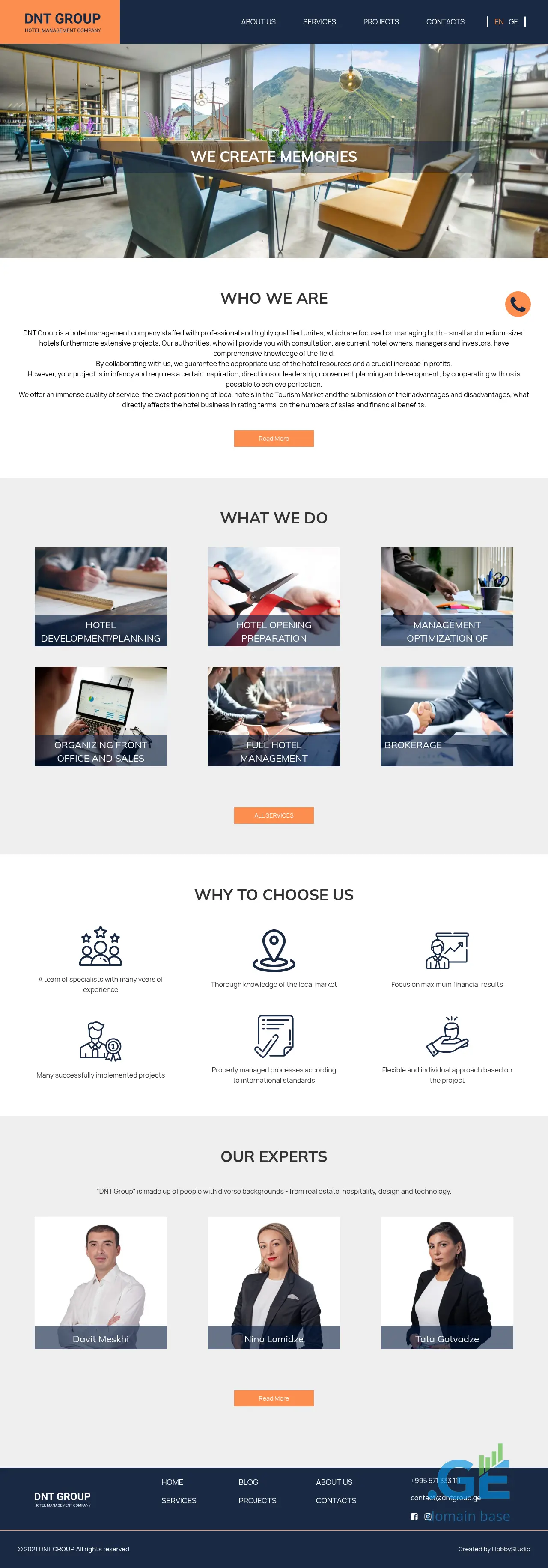Screenshot of the site dntgroup.ge
