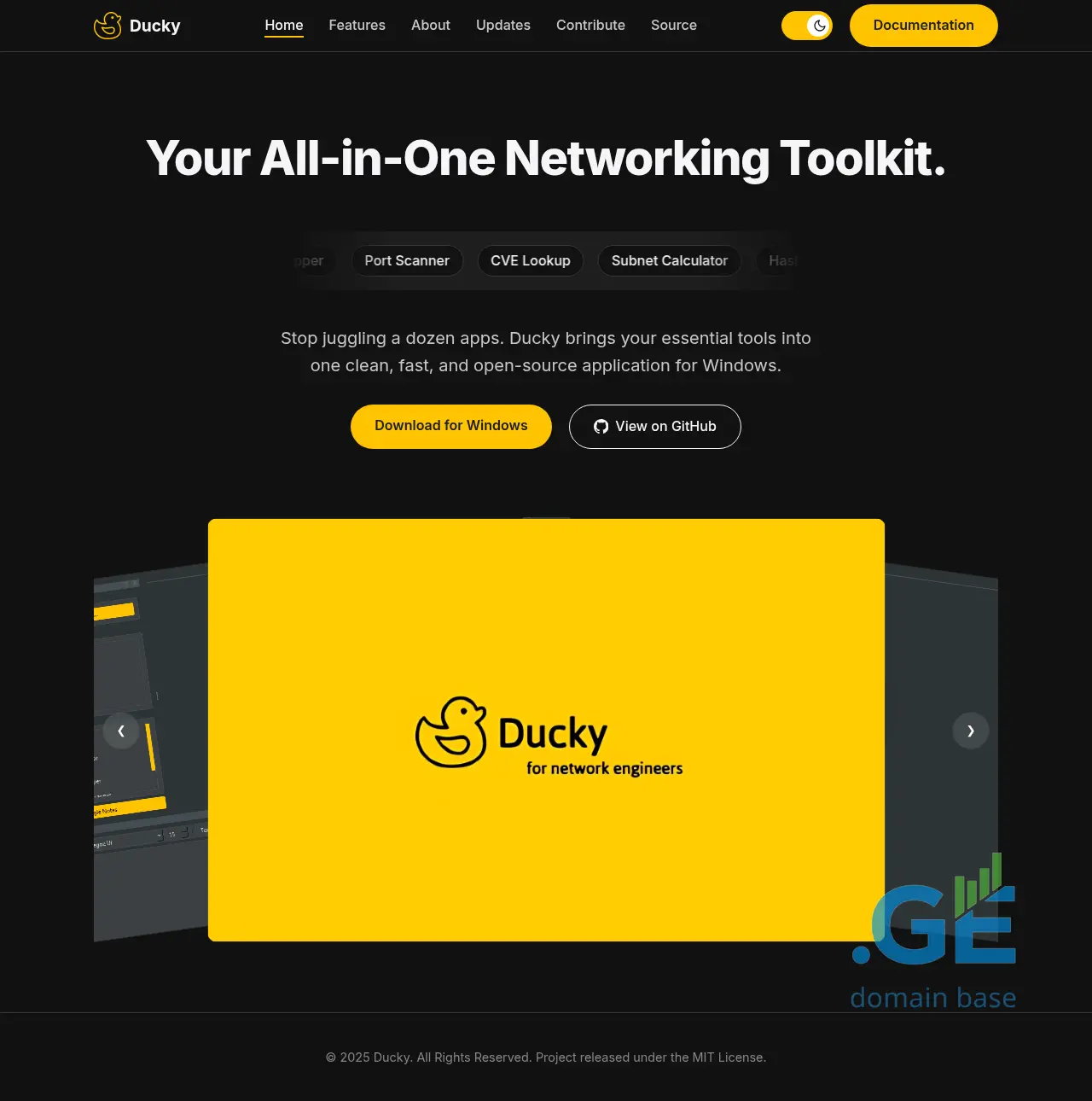 Screenshot of the site ducky.ge